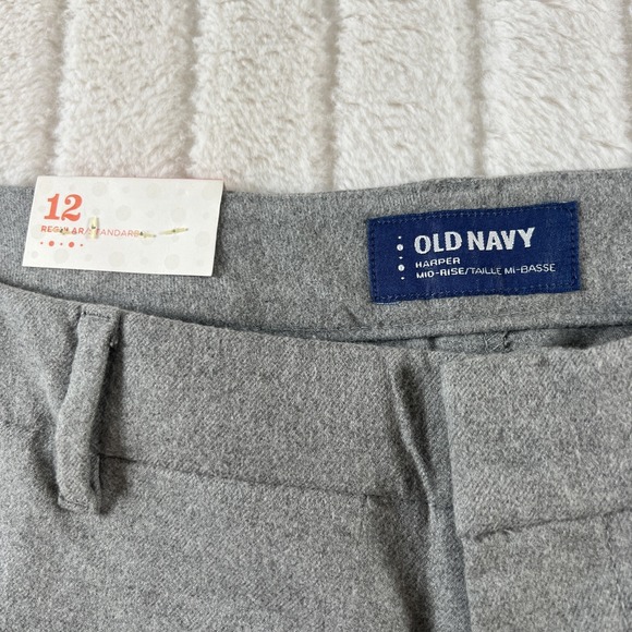 Old Navy Womens Pants Gray Size 12 Harper Mid Rise Stretch Polyester Blend NWT - Picture 4 of 9